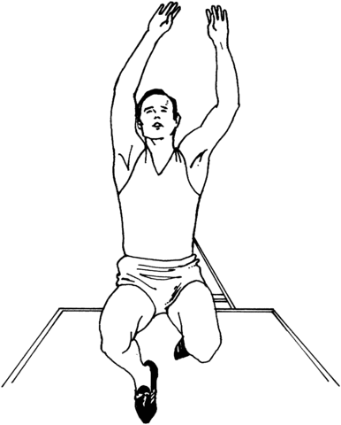 Long Jump Coloring Page